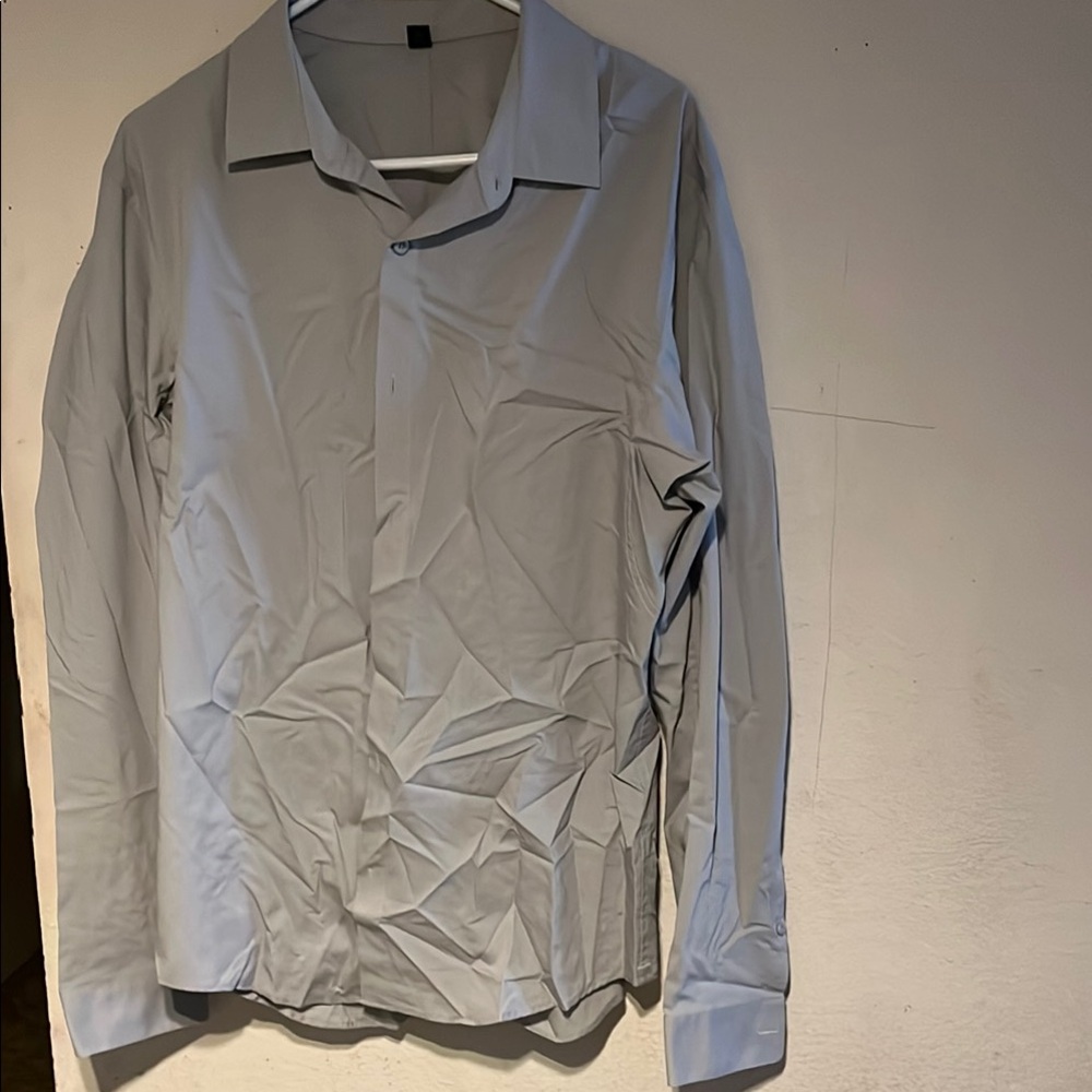 Lululemon Athletica Gray Dress Shirt